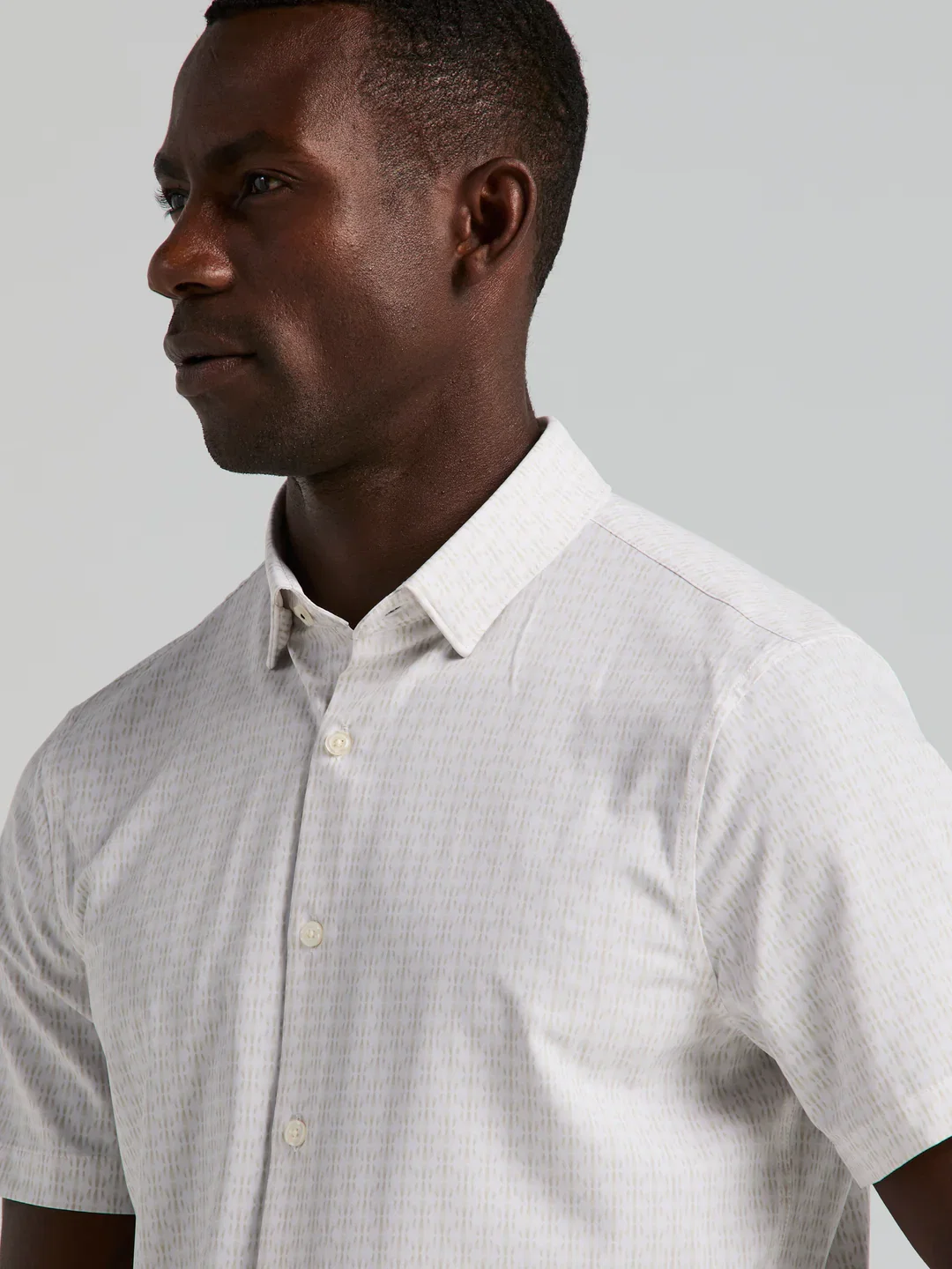 Slim Fit Total Stretch Abstract Micro-Print Shirt