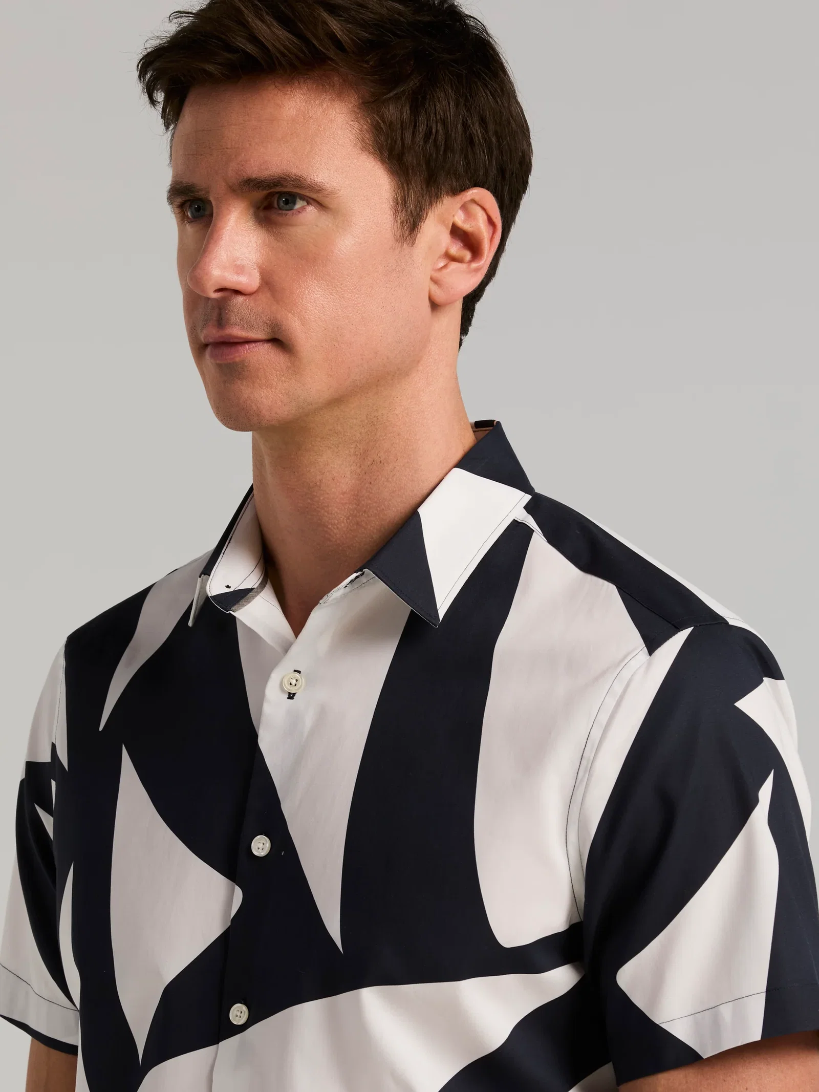 Abstract TENCEL™ Sail Print Cotton Shirt