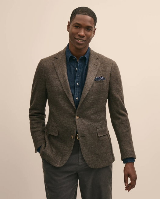 Image of Classic Fit Wool Jacquard Knit Sport