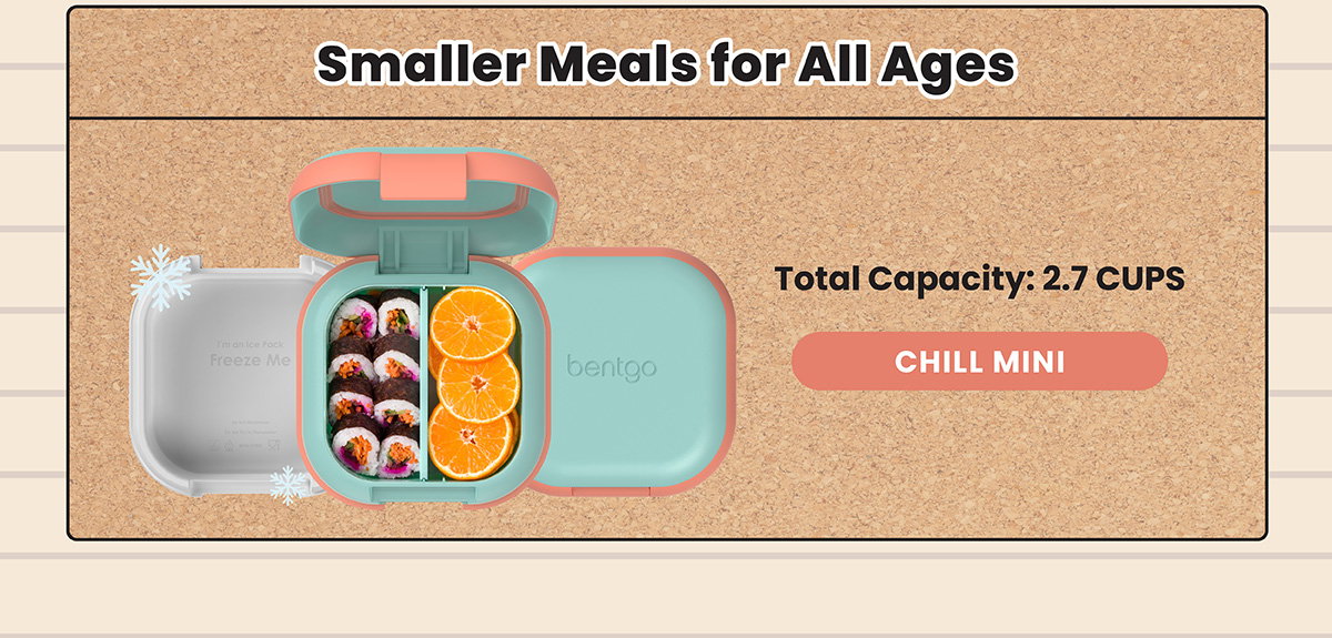 Smaller Meals For All Ages - Total Capacity: 3.7 Cups - ChillMini