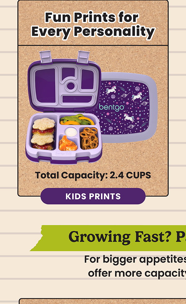 Fun Prints For Every Personality - Total Capacity: 2.4 Cups | Kids Prints