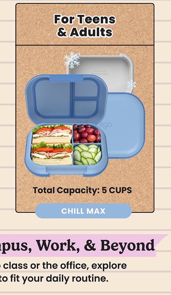 For Teens & Adults - Total Capacity: 5 Cups - Chill Max