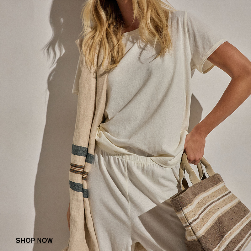 WOMEN'S COTTON LINEN LOUNGE TEE