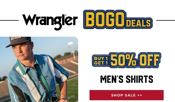 WRANGLER BOGO DEALS | MENS SHIRTS BUY 1 GET 1 50%
