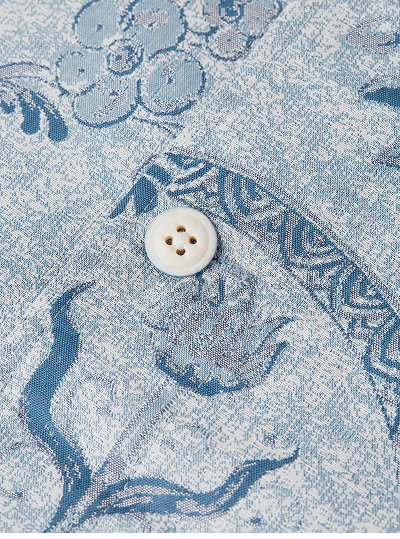 Scotch & Soda x Royal Delft Loose Short-Sleeved Jacquard Shirt