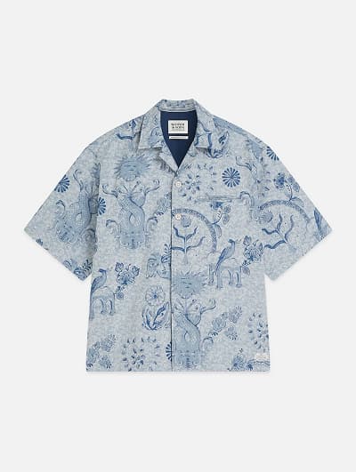 Scotch & Soda x Royal Delft Loose Short-Sleeved Jacquard Shirt