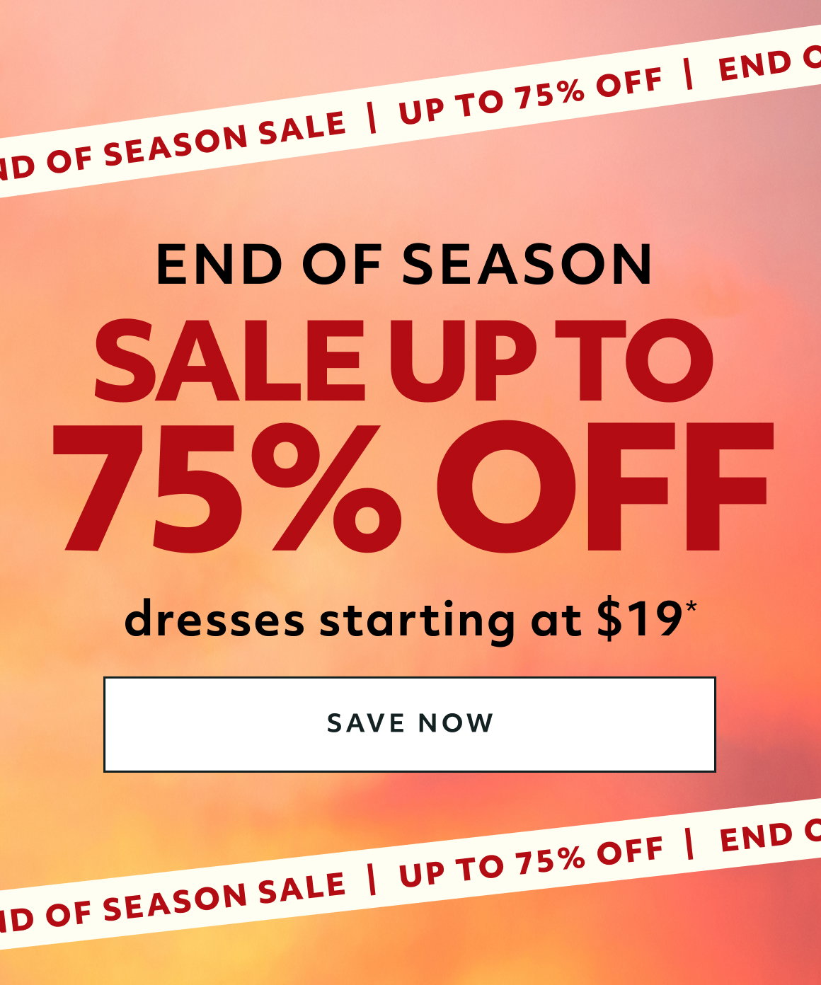 END OF SEASON SALE - SAVE NOW