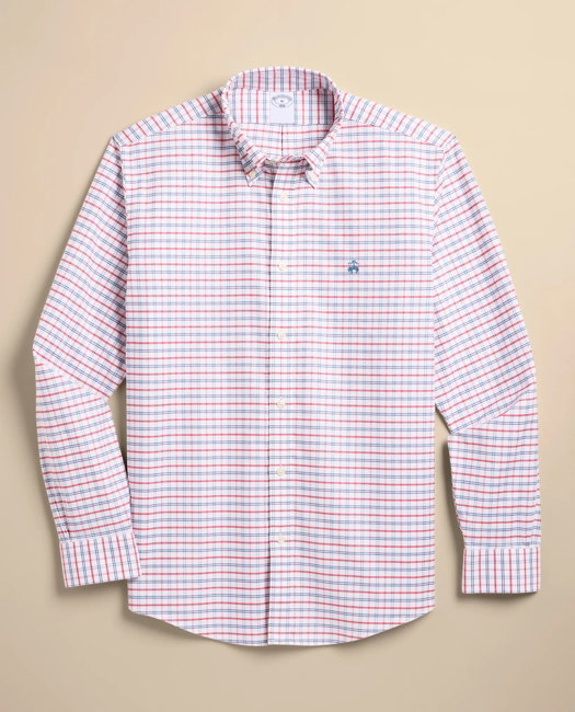 Image of Stretch Cotton Non-Iron Oxford Polo