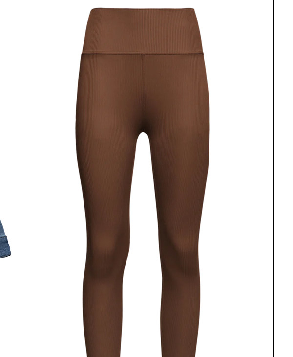 HIGH RISE LEGGING IN RIBBED MELT