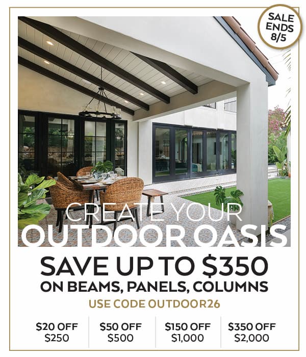 Save up to $350 with OUTDOOR26 to create your outdoor oasis!