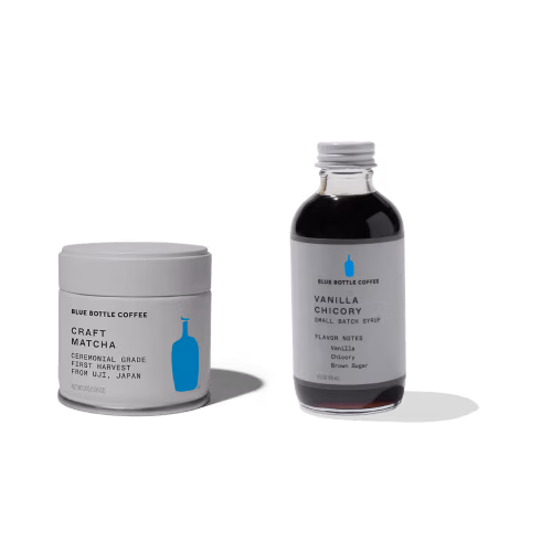 Image of coffee container and bottle.