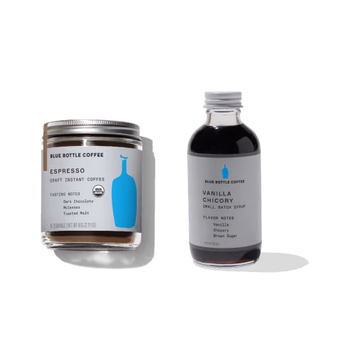 Image of coffee jar and bottle.