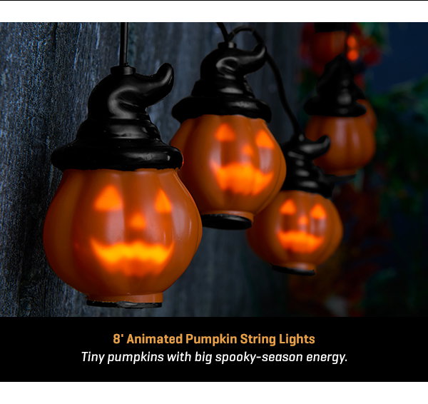 8' Animated Pumpkin String Lights
