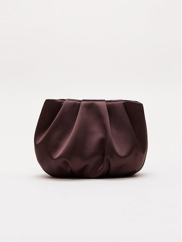 Satin Cloud Clutch Bag