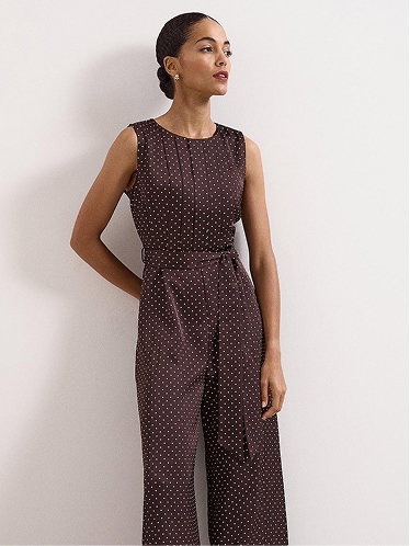 Janine Sleeveless Polka Dot Jumpsuit