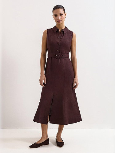 Bella Floral Midi Shirt Dress
