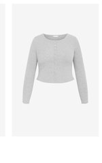 Shop the Lily Button Through Rib Top