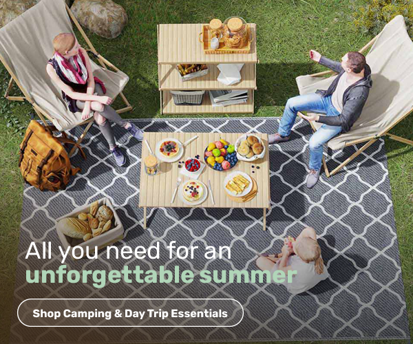 all you need for an unforgettable summer. Shop camping & day trip essentials