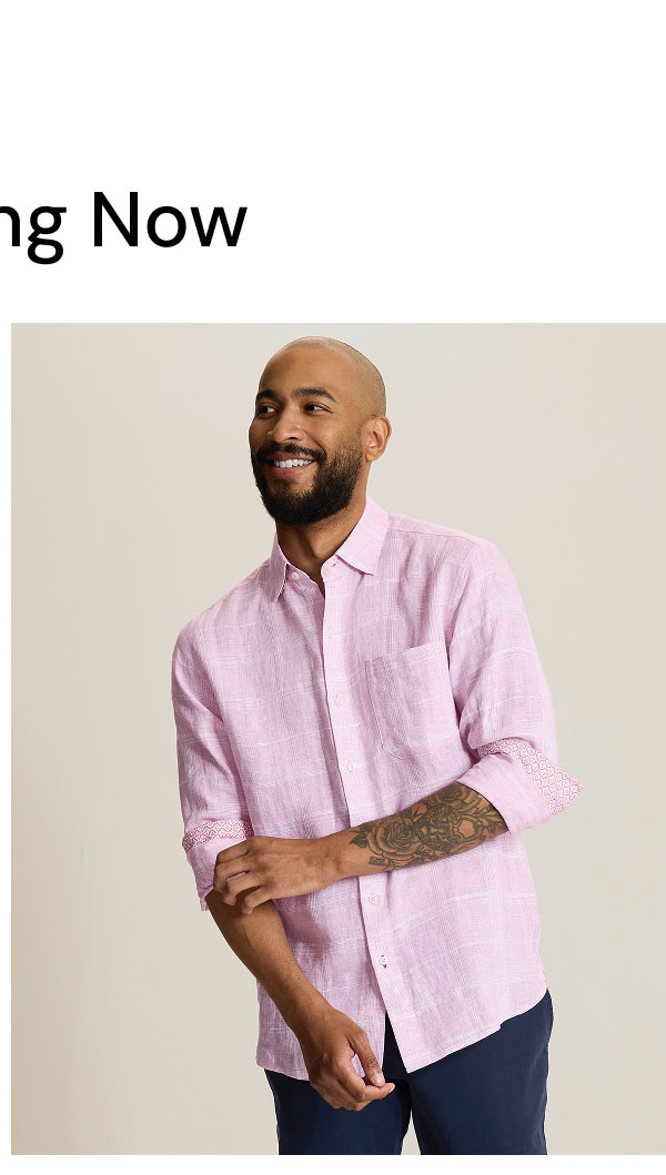 Paradisio Plaid Linen Long-Sleeve Shirt