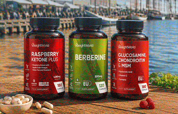 an image of a group of three bottles of vitamin supplements