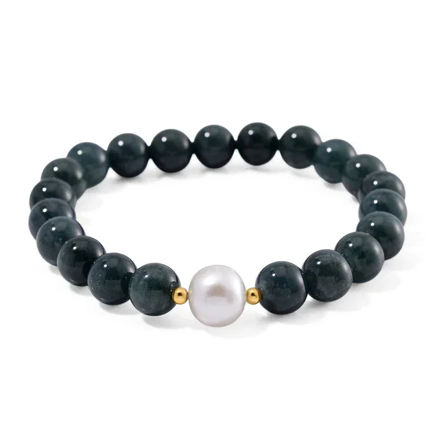 Edison Perle & Jadeit Armband