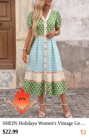SHEIN Holidaya Women s Vintage...