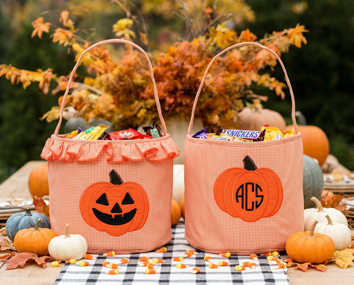 Jack O'Lantern Applique Trick Or Treat Bag