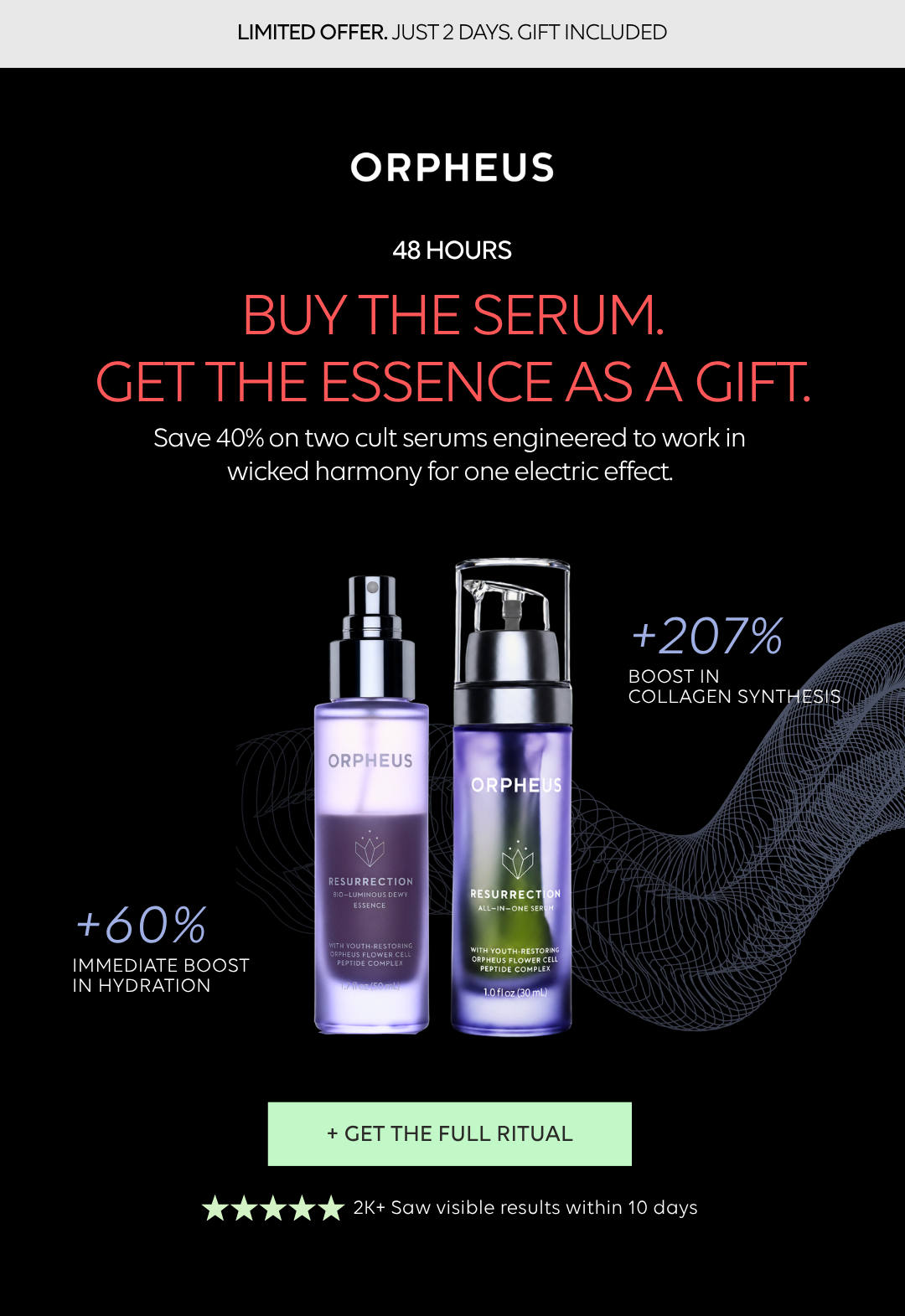 Buy the serum + get the essence as a gif