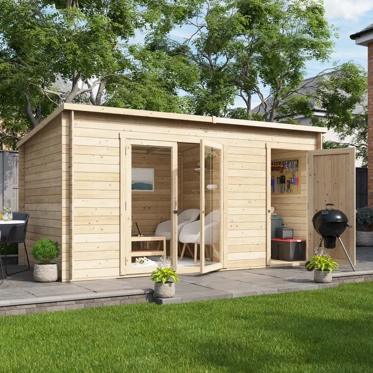 Image of BillyOh Tianna Log Cabin Summerhouse with Side Store