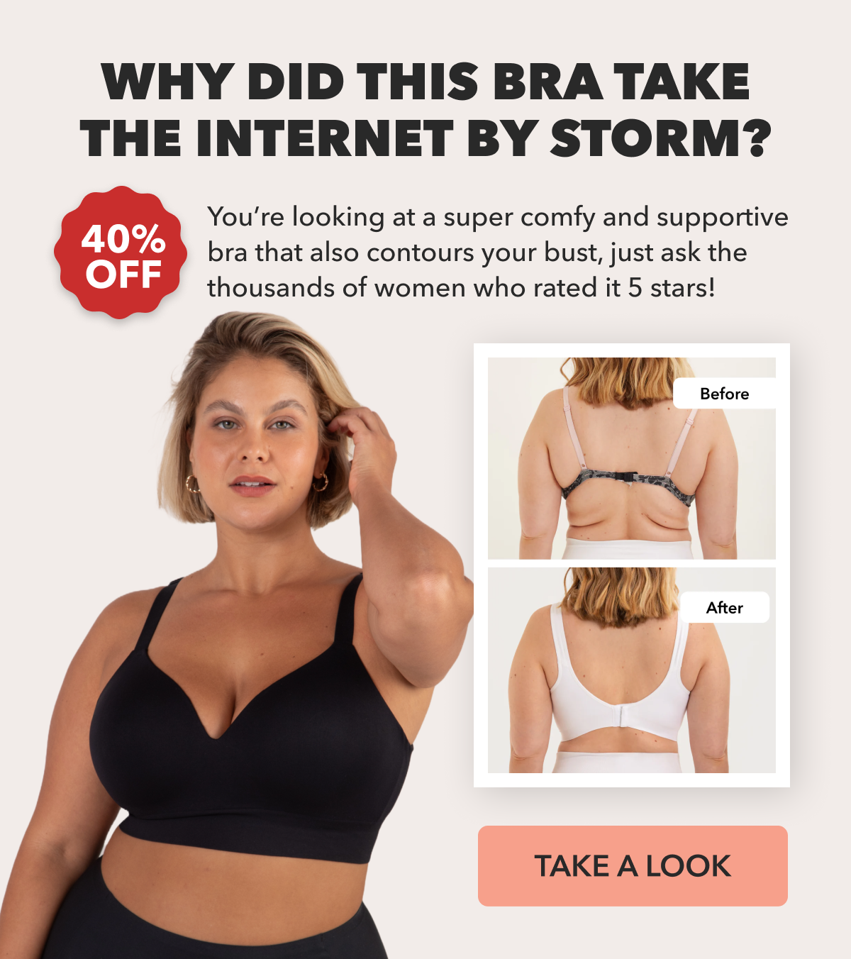 Truekind Supportive Comfort Wireless Shaping Bra