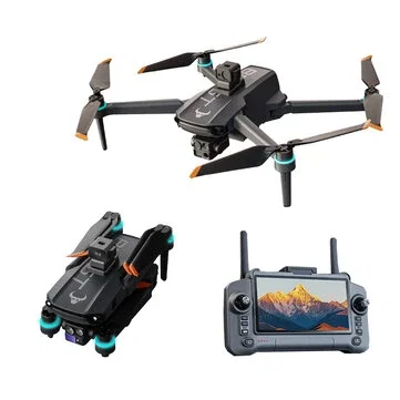 ZLL Beast SG603 MAX GPS 5G WiFi FPV with 5.5inch Touchable LCD Screen Controller HD Dual Camera 3-Axis Mechanical Self-stabilization Gimbal 360° Obstacle Avoidance One-Key Airdrop Brushless Foldable RC Drone Quadcopter RTF