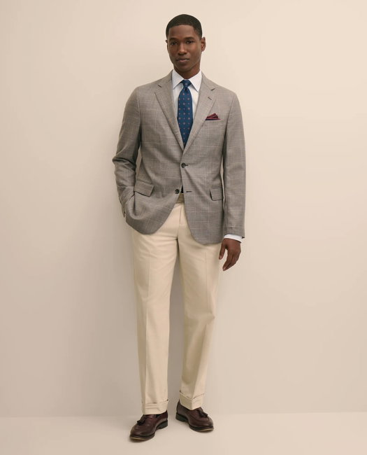 Image of Classic Fit Wool Overcheck Glen-Plaid