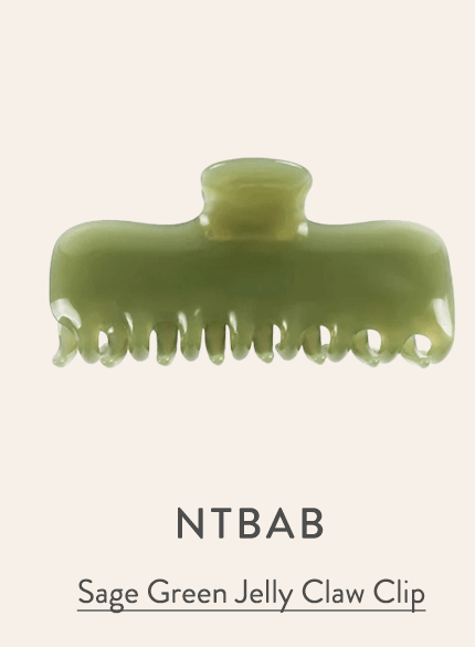 Sage Green Jelly Claw Clip 