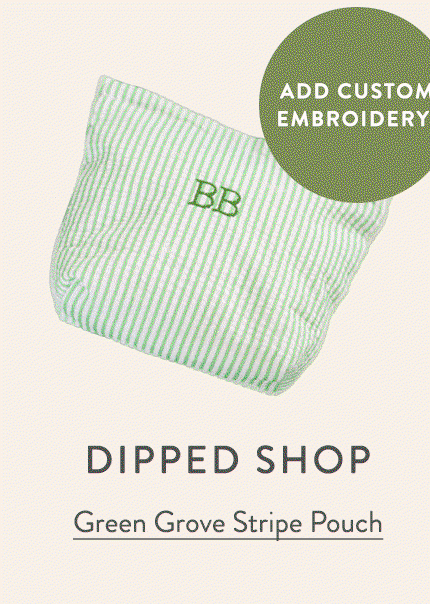 Green Grove Stripe Pouch