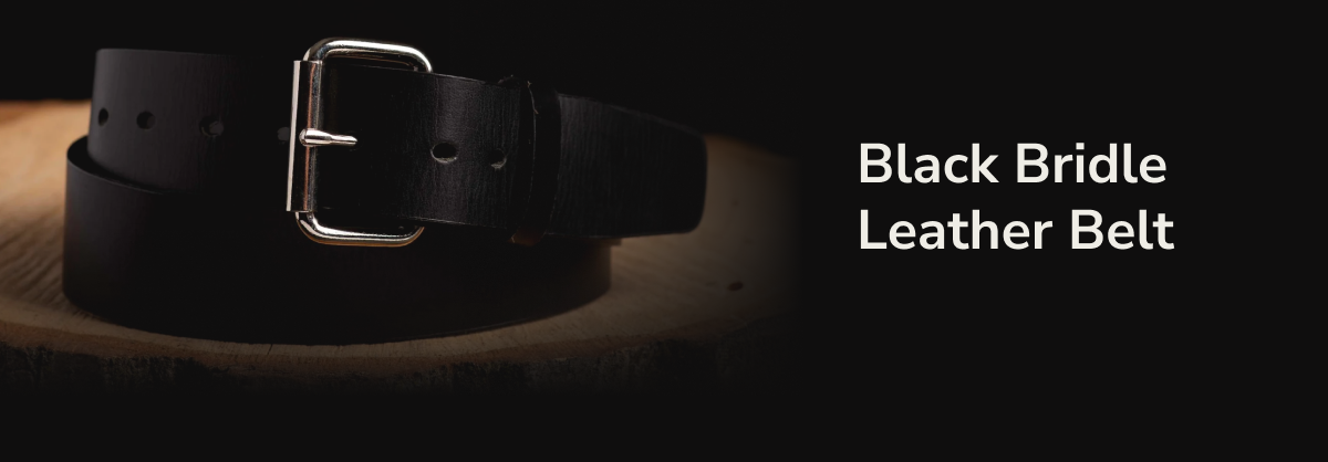 Black Bridle Leather Belt 