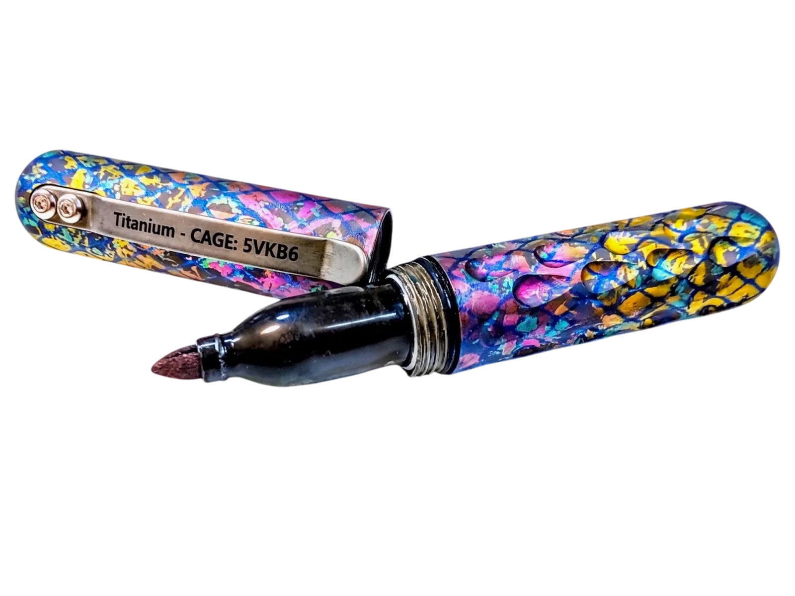 Signator Junior Titanium Permanent Marker / Vault Chaotic Aurora