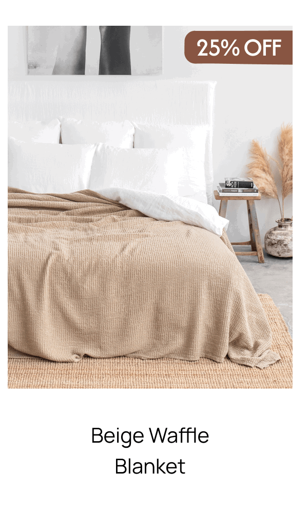 Beige Waffle Blanket