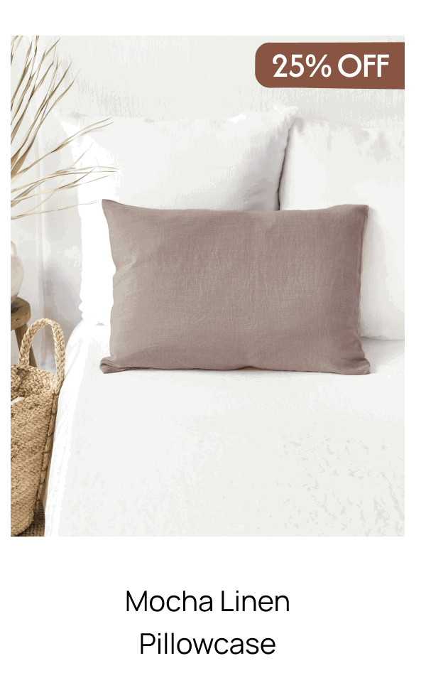 Mocha Linen Pillowcase