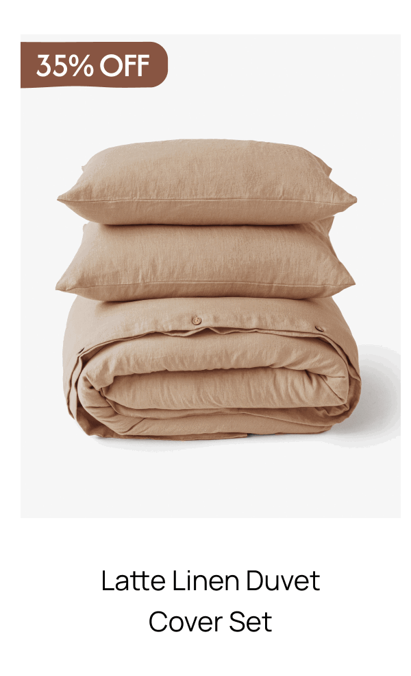 Latte Linen Duvet Cover Set