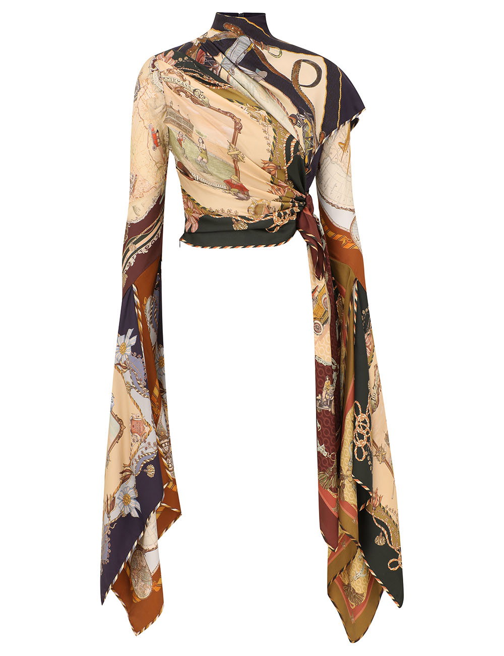 Valiant Draped Scarf Top