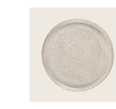 Freakleesh Speckled Stoneware Dinner Plate - White 