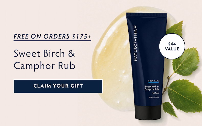 Free Sweet Birch & Camphor Rub on orders $175 - customer review