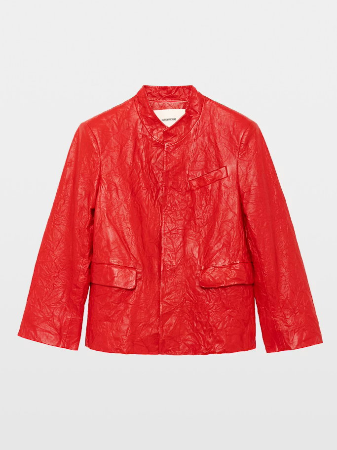 Blazer Veryn Cuir Froissé