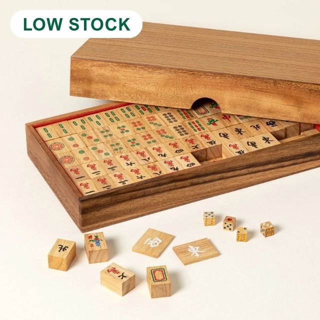 Mango Wood Artisan Mah Jong Set
