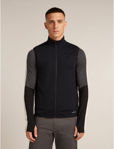 Men's Merino Blend 300 RealFleece™ Descender Vest - Black / M