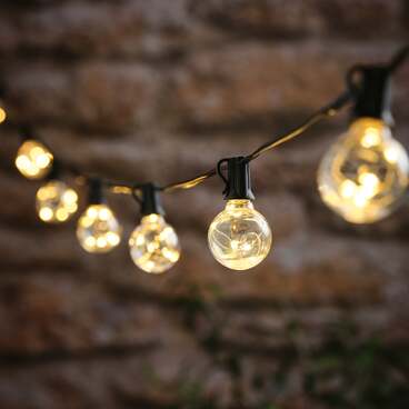 10 Globe Outdoor Solar Micro Festoon Lights