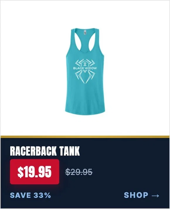 Hammer Black Widow Women's Racerback bowling tank top