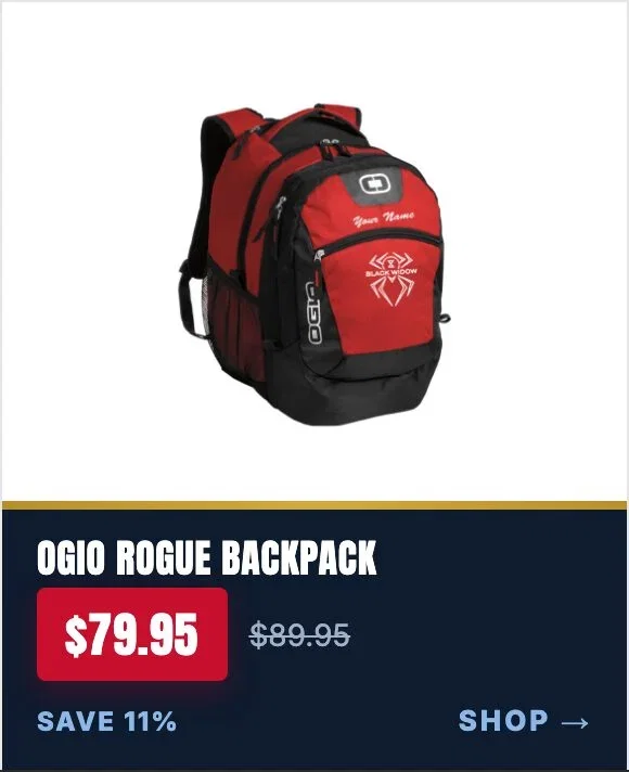 OGIO Rogue Hammer Black Widow bowling backpack