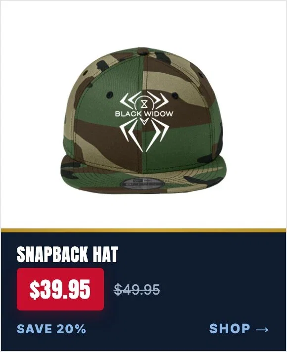 New Era Flat Bill Snapback Hammer Black Widow bowling hat