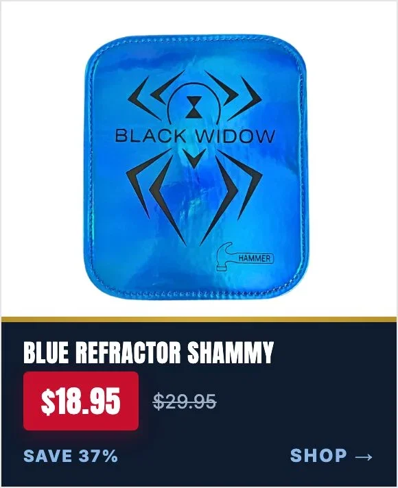 Hammer Black Widow Blue Refractor bowling shammy